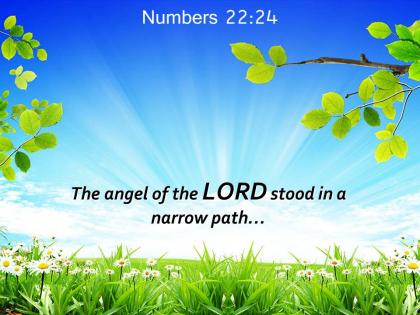 Numbers 22 24 the angel of the lord stood powerpoint church sermon