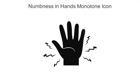 Numbness In Hands Monotone Icon In Powerpoint Pptx Png And Editable Eps Format