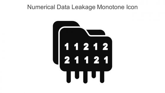 Numerical Data Leakage Monotone Icon In Powerpoint Pptx Png And Editable Eps Format