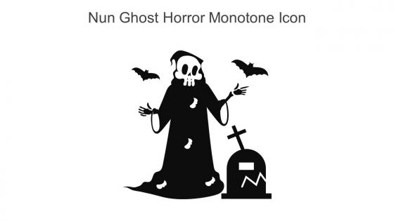 Nun Ghost Horror Monotone Icon In Powerpoint Pptx Png And Editable Eps Format