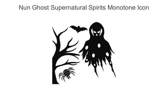 Nun Ghost Supernatural Spirits Monotone Icon In Powerpoint Pptx Png And Editable Eps Format