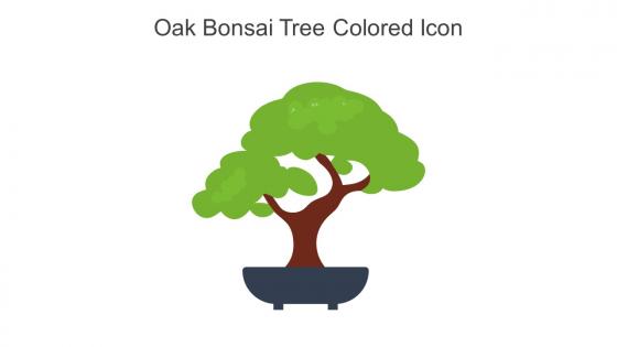 Oak Bonsai Tree Colored Icon In Powerpoint Pptx Png And Editable Eps Format