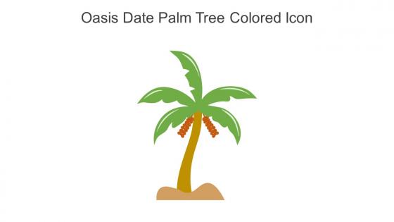 Oasis Date Palm Tree Colored Icon In Powerpoint Pptx Png And Editable Eps Format