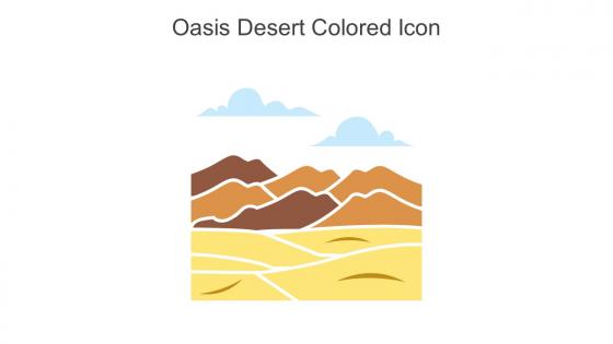 Oasis Desert Colored Icon In Powerpoint Pptx Png And Editable Eps Format