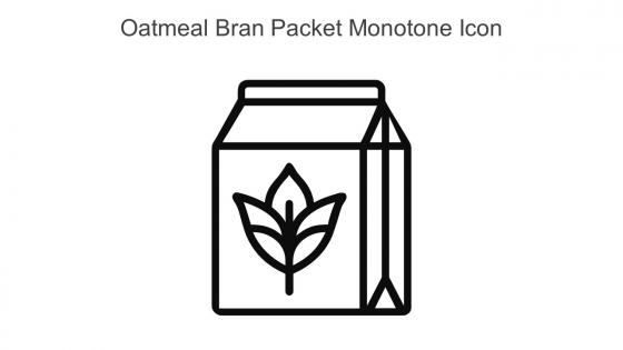Oatmeal Bran Packet Monotone Icon In Powerpoint Pptx Png And Editable Eps Format