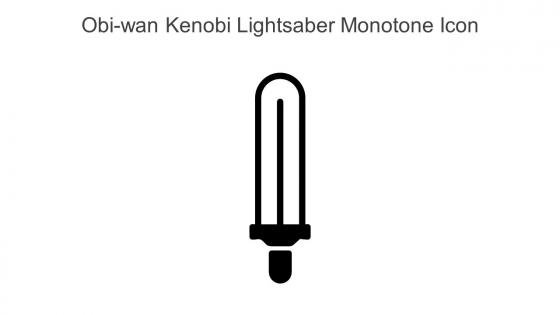 Obi Wan Kenobi Lightsaber Monotone Icon In Powerpoint Pptx Png And Editable Eps Format