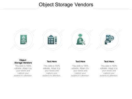Object storage vendors ppt powerpoint presentation slides model cpb