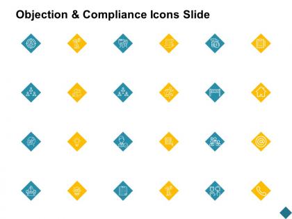 Objection and compliance icons slide checklist gear c870 ppt powerpoint presentation file clipart images