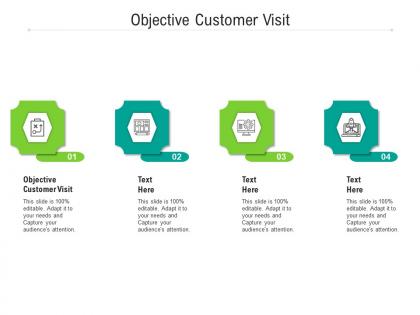 Objective customer visit ppt powerpoint presentation infographics background designs cpb