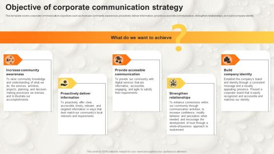 Objective Of Corporate Communication Strategy Stakeholder Communication Strategy SS V