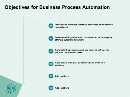 Objectives for business process automation aims ppt powerpoint presentation professional designs download