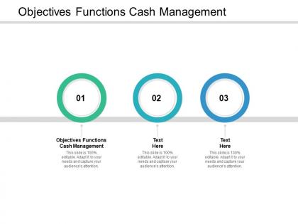 Objectives functions cash management ppt powerpoint presentation infographics themes cpb