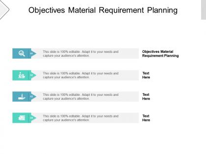 Objectives material requirement planning ppt powerpoint presentation inspiration display cpb