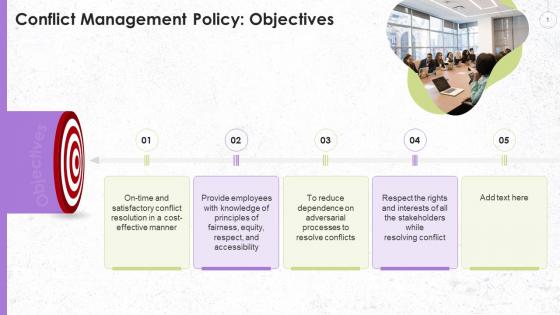 Objectives Of Conflict Management Policy Training Ppt