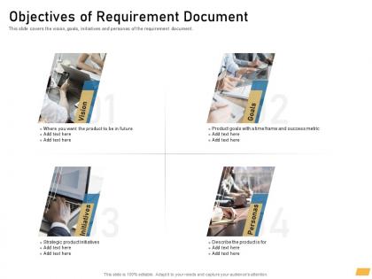 Objectives of requirement document requirement management planning ppt introduction