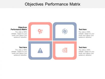 Objectives performance matrix ppt powerpoint presentation slides display cpb