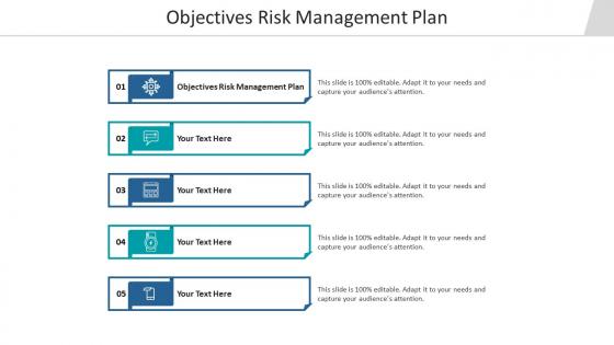 Objectives risk management plan ppt powerpoint presentation styles maker cpb