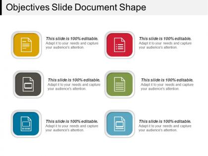 Objectives slide document shape