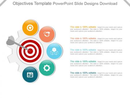 Objectives template powerpoint slide designs download