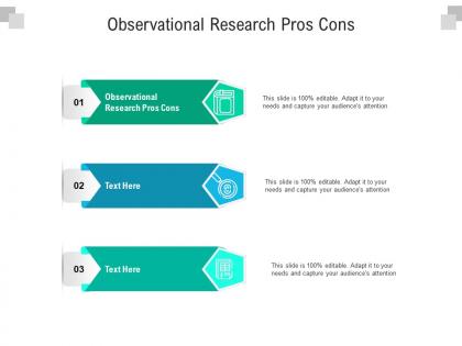Observational research pros cons ppt powerpoint presentation icon examples cpb