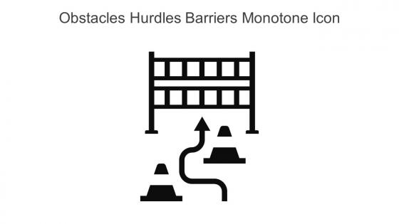 Obstacles Hurdles Barriers Monotone Icon In Powerpoint Pptx Png And Editable Eps Format