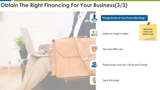 Obtain the right financing for your business secure business management