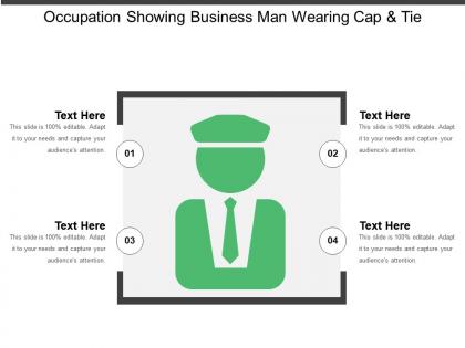 Occupation showing business man wearing cap and tie