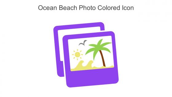 Ocean Beach Photo Colored Icon In Powerpoint Pptx Png And Editable Eps Format