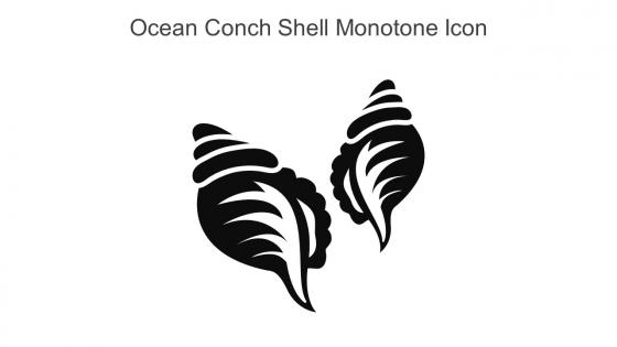 Ocean Conch Shell Monotone Icon In Powerpoint Pptx Png And Editable Eps Format