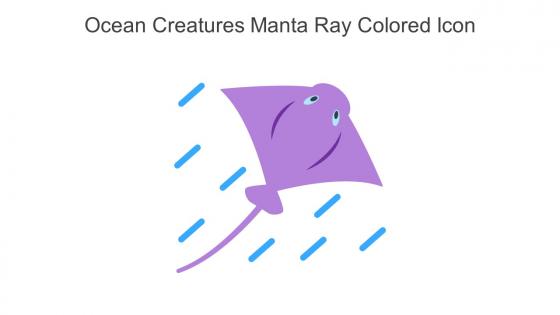 Ocean Creatures Manta Ray Colored Icon In Powerpoint Pptx Png And Editable Eps Format