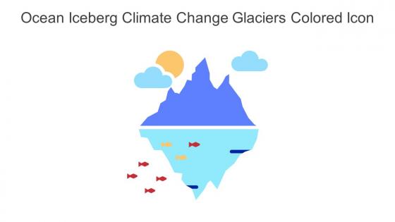 Ocean Iceberg Climate Change Glaciers Colored Icon In Powerpoint Pptx Png And Editable Eps Format