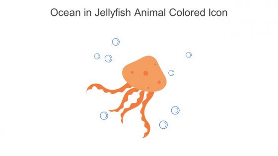 Ocean In Jellyfish Animal Colored Icon In Powerpoint Pptx Png And Editable Eps Format