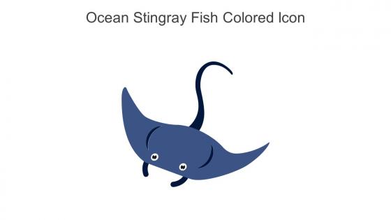 Ocean Stingray Fish Colored Icon In Powerpoint Pptx Png And Editable Eps Format