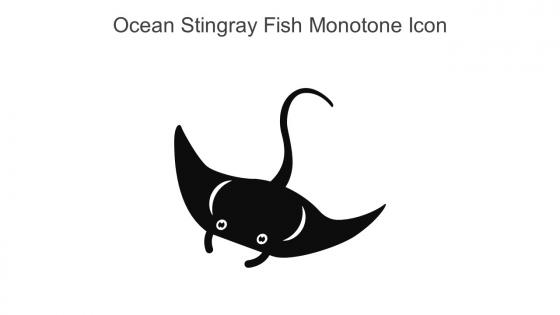 Ocean Stingray Fish Monotone Icon In Powerpoint Pptx Png And Editable Eps Format
