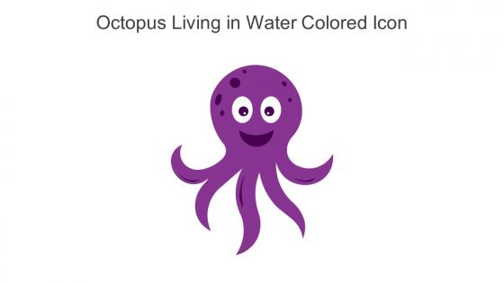 Octopus Living In Water Colored Icon In Powerpoint Pptx Png And Editable Eps Format