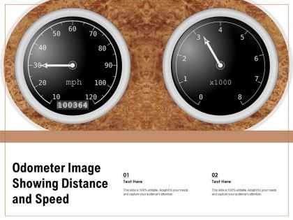 Odometer image showing distance and speed