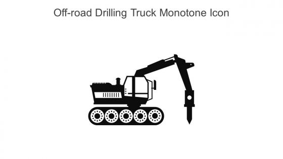 Off Road Drilling Truck Monotone Icon In Powerpoint Pptx Png And Editable Eps Format
