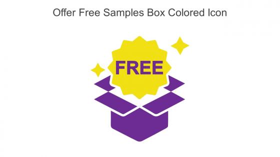 Offer Free Samples Box Colored Icon In Powerpoint Pptx Png And Editable Eps Format