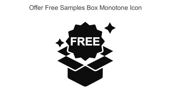 Offer Free Samples Box Monotone Icon In Powerpoint Pptx Png And Editable Eps Format