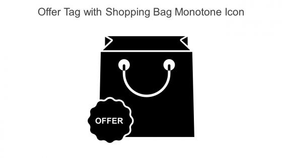 Offer Tag With Shopping Bag Monotone Icon In Powerpoint Pptx Png And Editable Eps Format