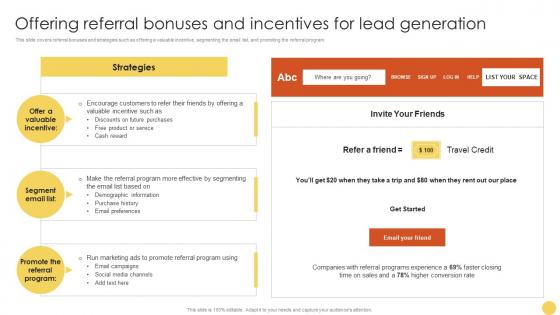 Offering Referral Bonuses And Advanced Lead Generation Tactics Strategy SS V
