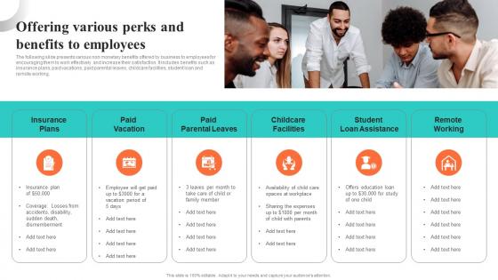 Offering Various Perks And Benefits To Employees Building EVP For Talent Acquisition