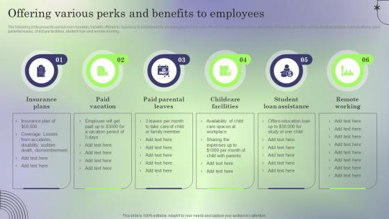 Offering Various Perks And Creating Employee Value Proposition To Reduce Employee Turnover