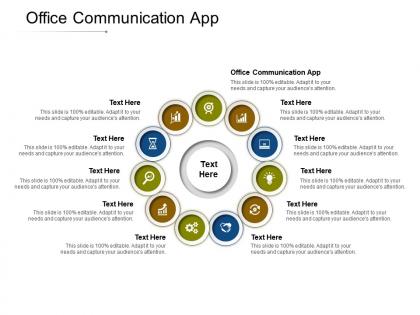 Office communication app ppt powerpoint presentation infographics visuals cpb
