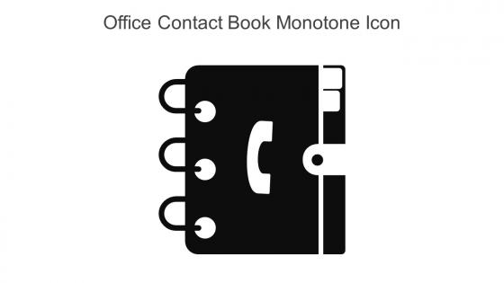 Office Contact Book Monotone Icon In Powerpoint Pptx Png And Editable Eps Format