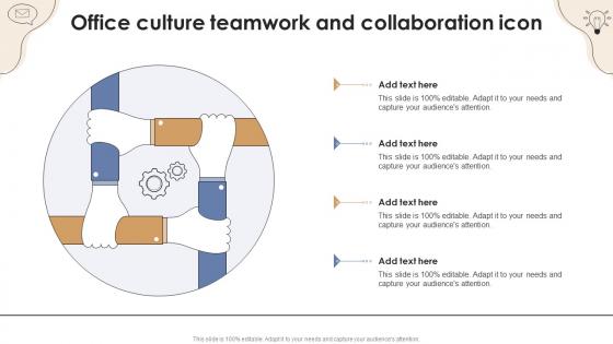 Office Culture Teamwork And Collaboration Icon