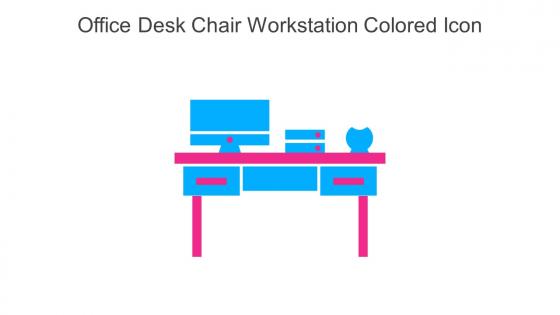 Office Desk Chair Workstation Colored Icon In Powerpoint Pptx Png And Editable Eps Format