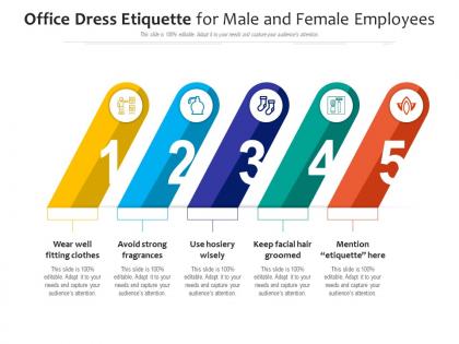 Office dress etiquette for male and female employees