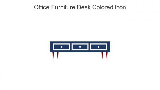 Office Furniture Desk Colored Icon In Powerpoint Pptx Png And Editable Eps Format