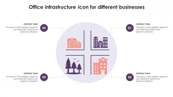 Office Infrastructure Icon For Different Businesses